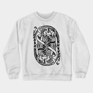 Gemini Astronomical Zodiac with Twin Illustration Crewneck Sweatshirt